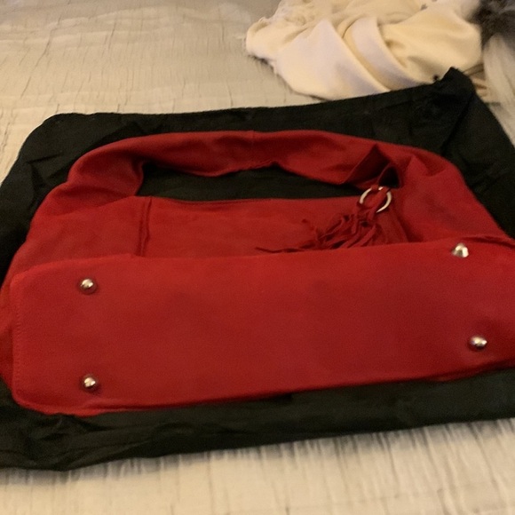 Maxon Collection Hobo Bag in Suede with tassel - Picture 5 of 17